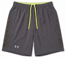 MEN'S ATHLETIC SHORTS: Under Armour Black Fitted Mesh Back Cell Pocket LARGE L