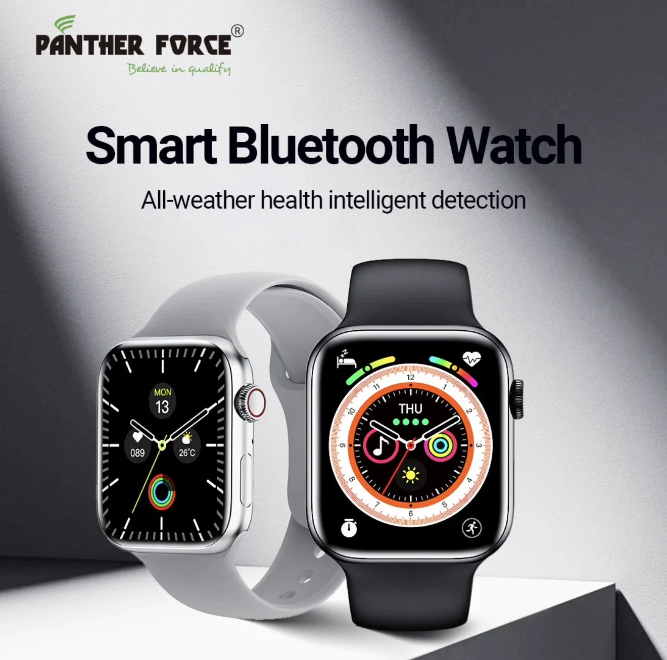 Pantherforce 1.75” AMOLED Smart Watch,Unisex,Fitness Tracker,Heart Rate,SpO2-New