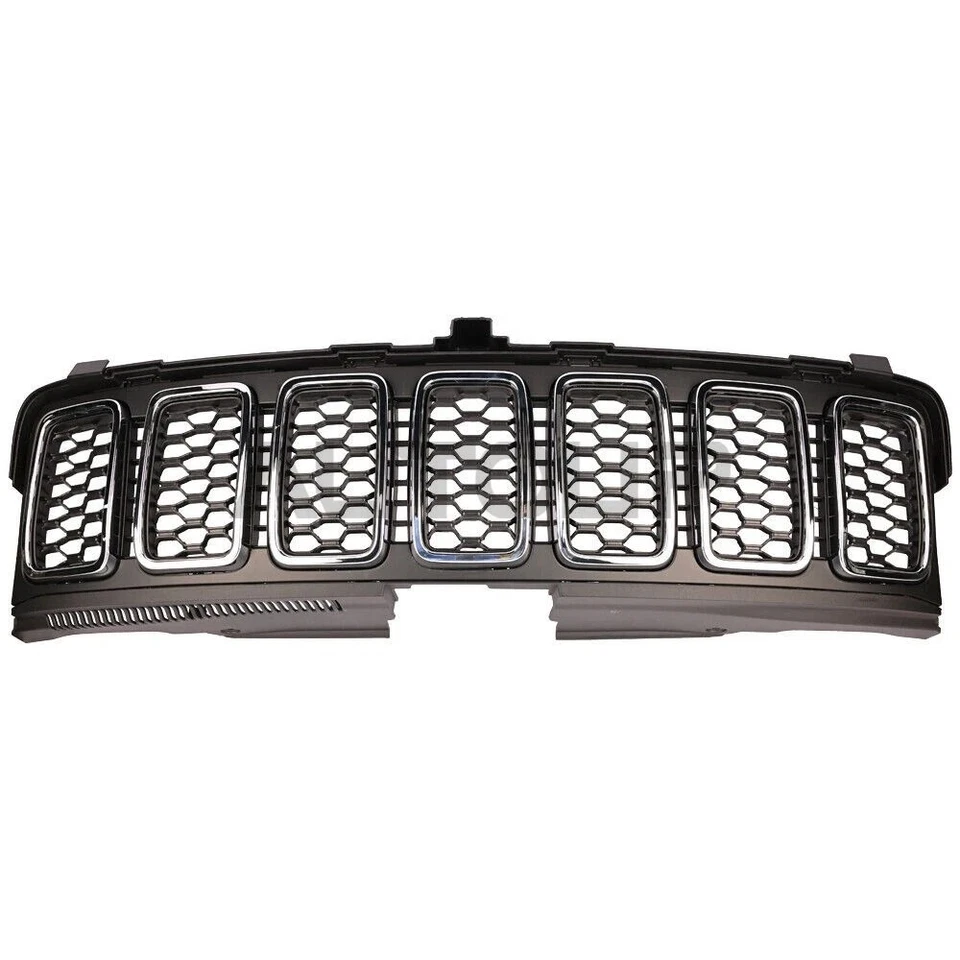 Front Grille Assembly Chrome Trim Ring For Jeep 2017-2021 Grand Cherokee Foto 3 de 4