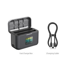 For Insta360 X5 Action Camera Accessories Fast Charge Box with Screen