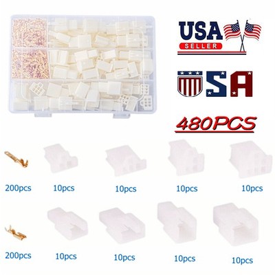 480PCS Electrical 2.8mm 2 3 4 6 Pin Wire Auto Connectors Term Set Motorcycle Car