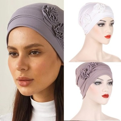 Women Head Wrap Headwear African Flower Hijab Floral Soft Breathable Turban
