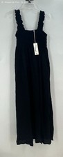78 And Sunny Womens Dress Black Solid Serene Smocked Maxi Dress Size M New