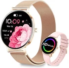 Smartwatch Damen Frauen mit Telefonfunktion Armbanduhr für iOS Android Outdoor