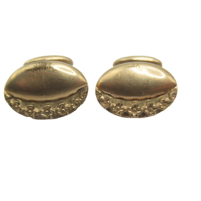 Bean Back Vintage Antique Cufflinks Gold Tone