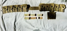 ORIGINAL WW2 KOREAN WAR M1923 CARTRIDGE BELT M1 GARAND GREEN FIELD GEAR DATED