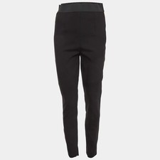 Dolce Gabbana Black Crepe Skinny Trousers S