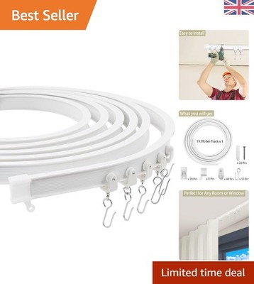 6m Deckenvorhangschienensystem mit robustem, flexiblem Design für mühelose...