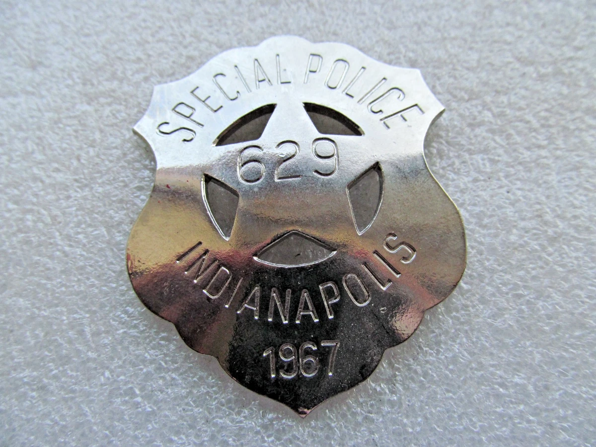 Abzeichen Polizeimarke - Special Police Indianapolis - ca. 7 x 6 cm (US-USA)