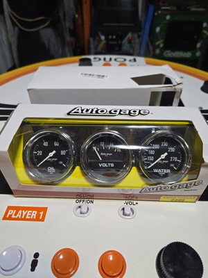 #ad #ad Autometer Gauge Kit Console 2 5 8 Water Temp Voltmeter Oil PSI Kit 2399 $130.00
