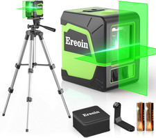 Laser Level with Tripod 100Ft Self-Leveling Green Cross Line Tool for Indoor Use