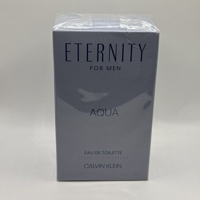 Eternity Aqua by Calvin Klein 3.3 Fl oz EDT Cologne for Men New In Box Sealed
