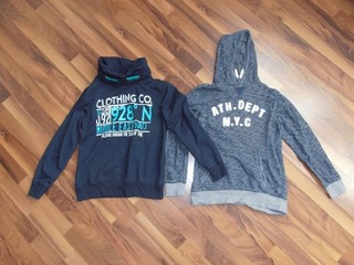 2 er Set blaues Sweatshirt YIGGA blau melierter Hoodie von H&M Gr. 158/164