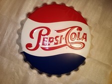 Pepsi Cola Bottle Cap Sign 19" Diameter