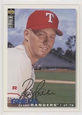1995 Upper Deck Collector's Choice Gold Foil Signature Rusty Greer #405 0h1