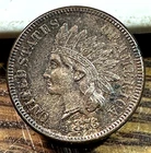 1876 Indian Cent Nice AU Details Rough @ A Fraction of Greysheet CHRC