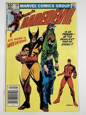 Daredevil #196 Newsstand 1st meeting and Team-up of Daredevil And Wolverine 1983
