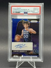 2024-25 Panini Prizm Terrence Shannon Jr Auto #RSI-TSJ Rookie RC Blue /49 PSA 10