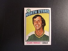 1976-77 Topps Hockey Cesare Maniago Card # 240