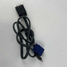 Juego de cables dobles VGA a USB cable de impresora de monitor usado