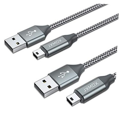 Mini USB Cable, (2 Pack) USB 2.0 Type A Male to Mini B Charging Cord 3.3ft