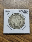 1916 D Barber Silver Quarter VG Very Good Condition U.S. 25c Coin (Raw13822)