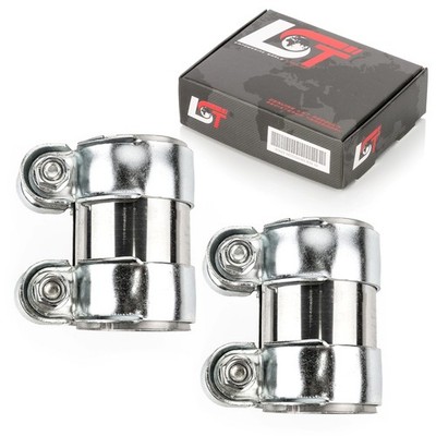 2x Doppelschelle Verbinder Rohrschelle Auspuff Ø 55 x 95 mm für PORSCHE Cayenne