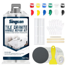Tile & Granite/Marble Repair Kit Chips Dents Cracks Holes Scratchs Fix 75g