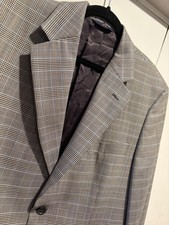 Brooks Brothers Men  s 100 Wool Sport Coat Brown/blue Plaid Tweed 42S