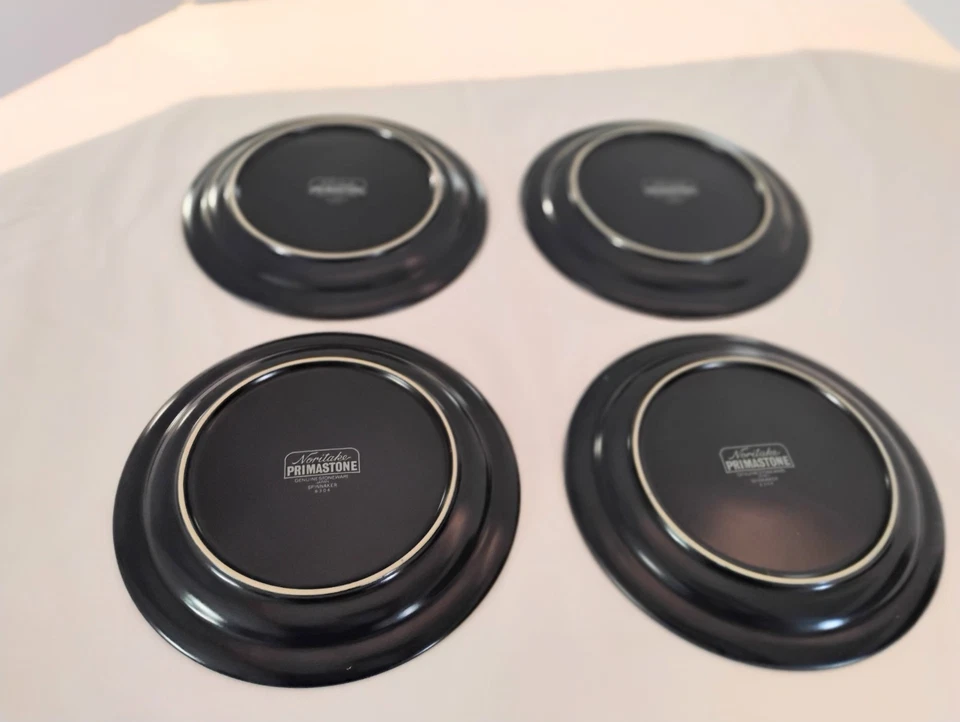 4 platos de cena vintage en patrón Spinnaker línea Primastone de Noritake (8304) Foto 2 de 4