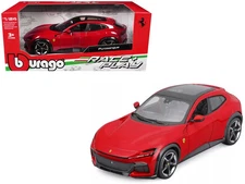 Ferrari Purosangue Red with Sunroof "Race + Play" Series 1/24 Diecast Model Car