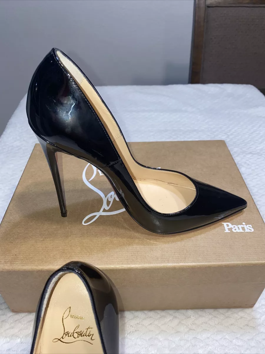 christian louboutin so kate 120 patent black size 8/38