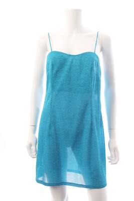 Delpozo Glitter Slip Mini Dress / Blue | eBay