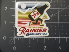 RAINIER Washington Pacific NW skate STICKER decal craft beer brewery brewing J