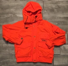 Mens Mount'N Prairie Hush Hide Work Hunting Blaze Orange Jacket Coat Size Med