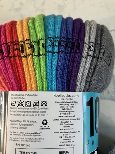 K. Bell Damas - Calcetín No Show - Paquete de 10 Pares ~ Multicolor (Talla de Zapato Reino Unido 3-8) - Imagen 2 de 9