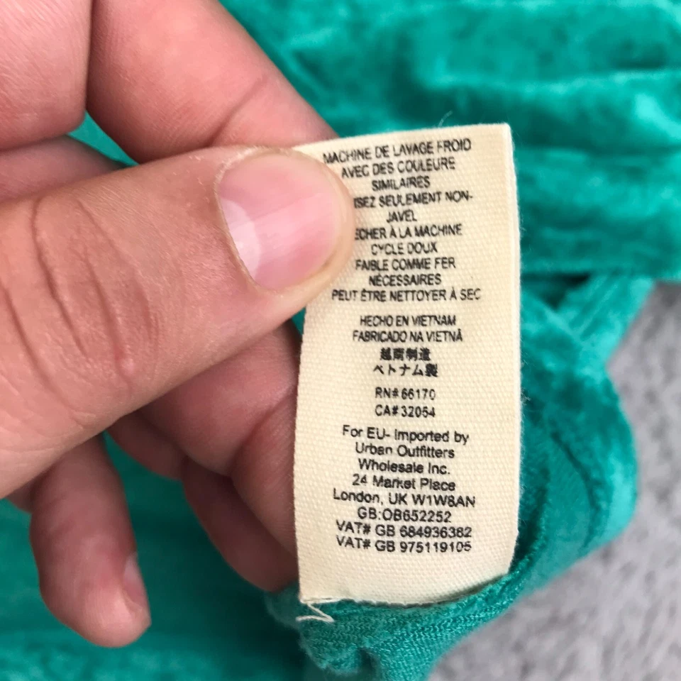 Sudadera de terciopelo aplastado Free People para mujer L suéter verde mar Foto 4 de 4