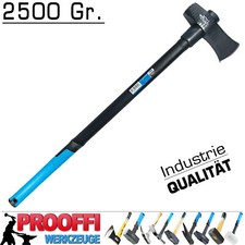 Profi Fiberglas Spalt Hammer Spaltaxt Holzaxt Holz Axt Beil ERGO Stiel 2500 Gr