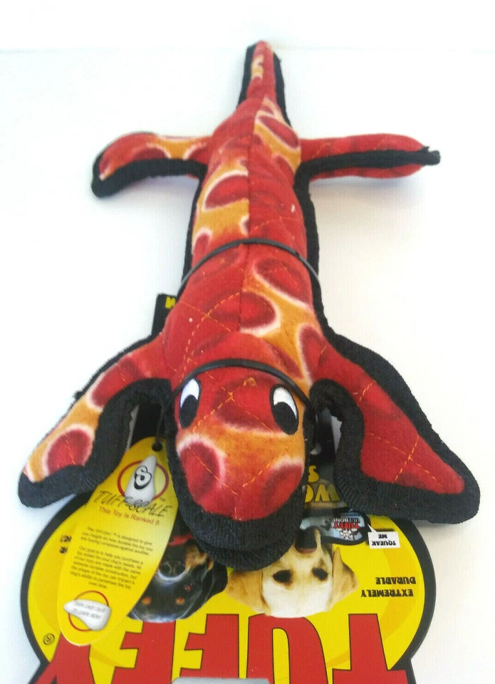 Juguete de felpa para perro Tuffy Desert Lizard M/L duradero suave chirriante tirador y agitador 17' Foto 3 de 4