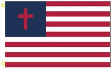3X5 USA CHRISTIAN ENSIGN JESUS CHRIST FLAG BANNER 100D W/ GROMMETS