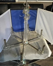 Park Harbor Hamilton 6 Light Chandelier 24" Across Polished Nickel Modern Candle