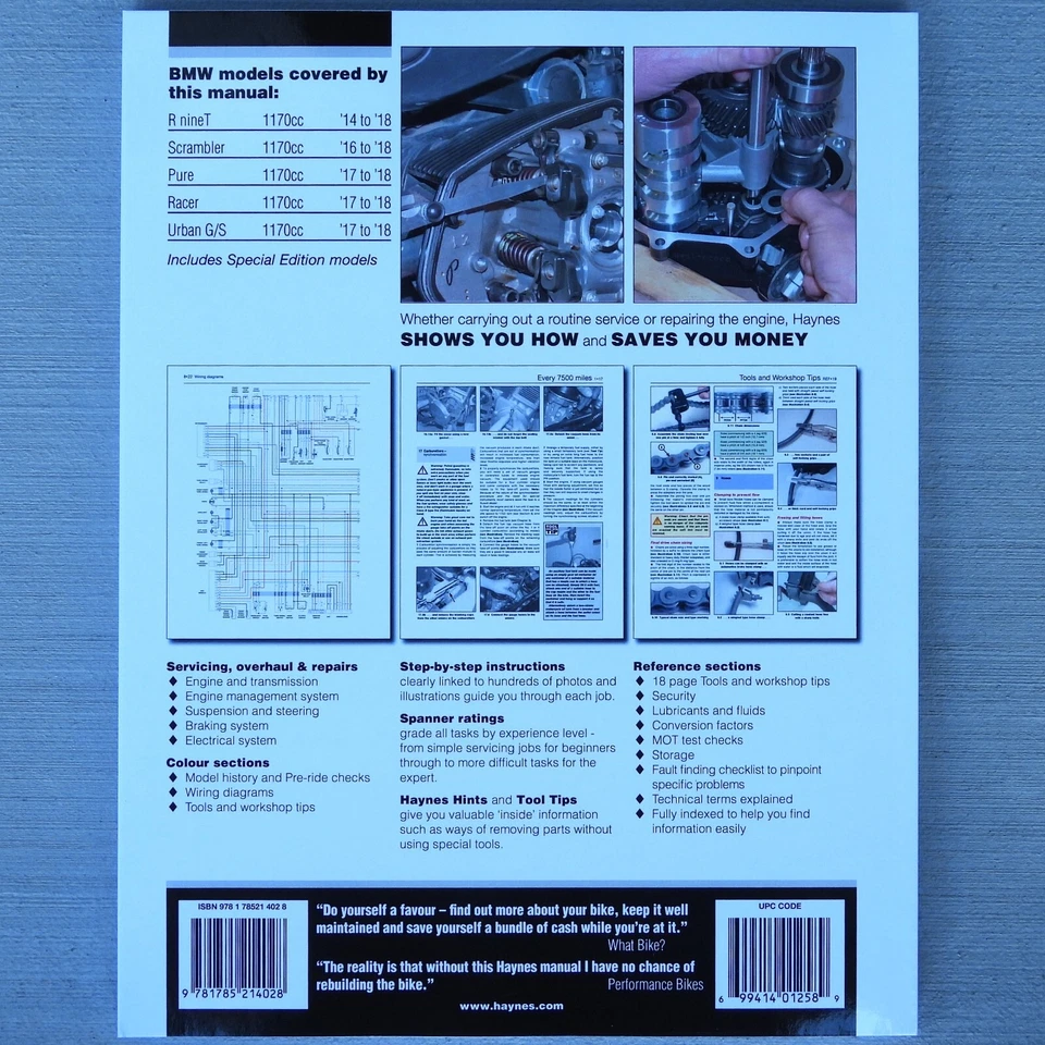 BMW R nineT Scrambler Pure Racer Urban Haynes 2014-2018 manual de reparación 6402 Foto 3 de 3