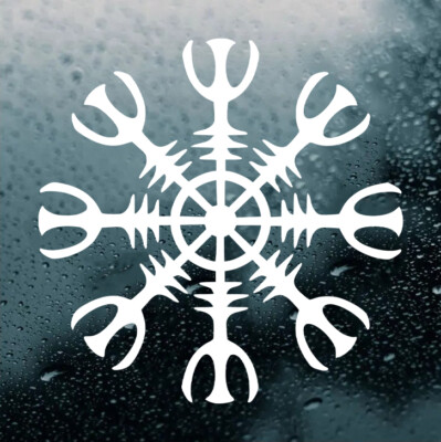 Helm of Awe Terror Vinyl Decal V10 - Norse Stave Magic Valhalla Die Cut Sticker