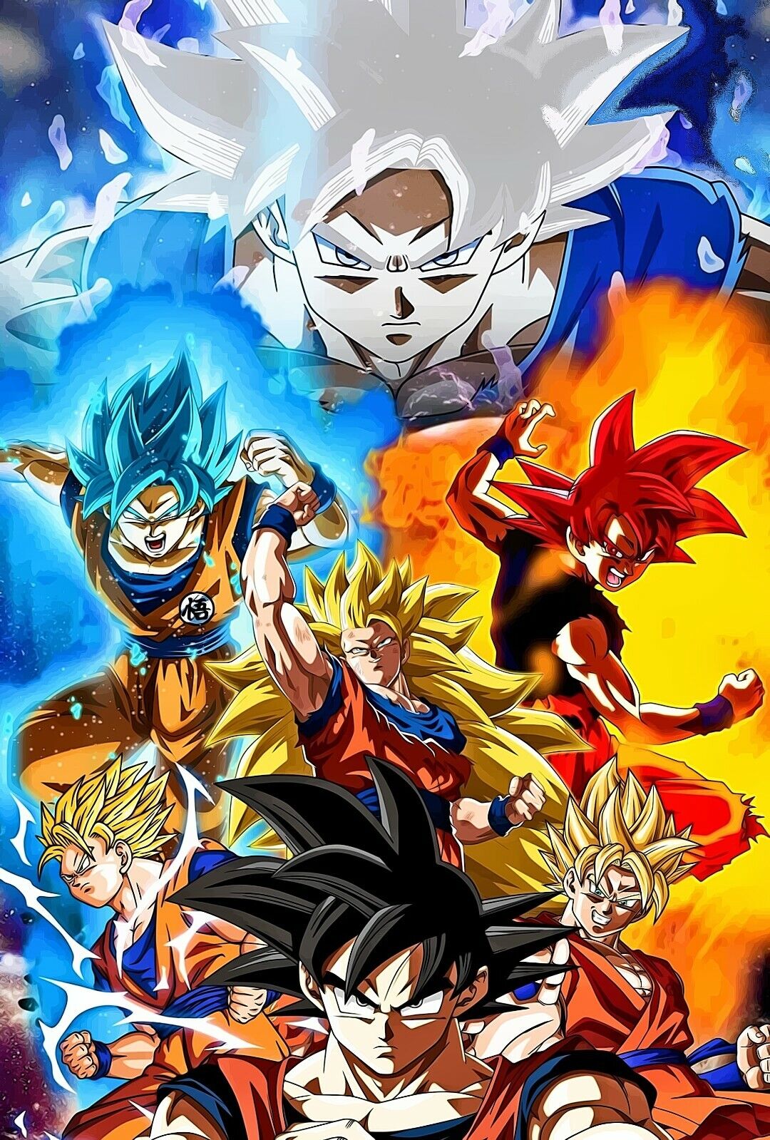 ssj white vs ultra instinct vs super saiyan 5 transformation