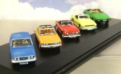 OXFORD DIECAST 1/76 5 PIECE TRIUMPH CARS SET: STAG/TR4/TR6/TR7/2000 TC 76SET53