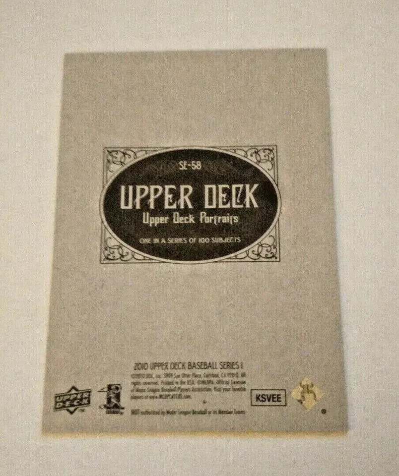 Derek Jeter 2010 Upper Deck "Portraits" #SE-58 BV $6 - Image 2 of 2