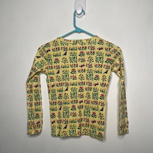 Gymboree Pajama Top Girls Size 12 Yellow Long Sleeve Floral - Picture 2 of 4