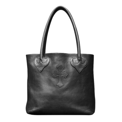 Used Chrome Hearts FS Tote Bag With Cross Patch Heavy Leather