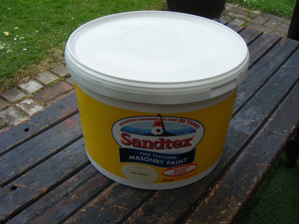 SANDTEX MASONRY PAINT, IVORY STONE ,10LT eBay