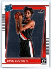 2021-22 Panini Donruss Optic - Rated Rookie #195 Greg Brown III (RC)